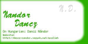 nandor dancz business card