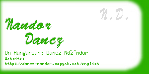 nandor dancz business card